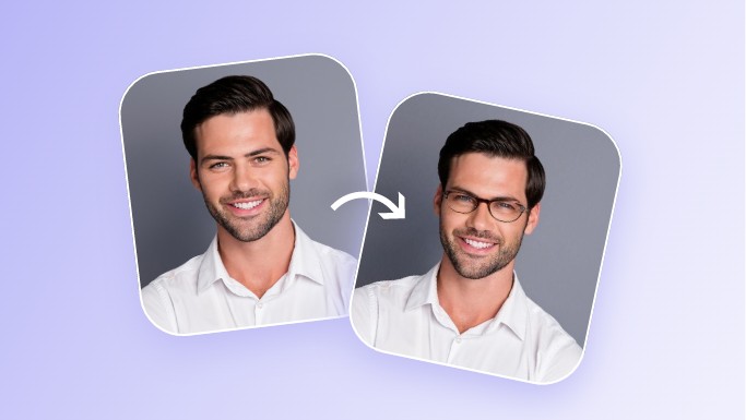Put glasses on a picture to create social media profile pictures