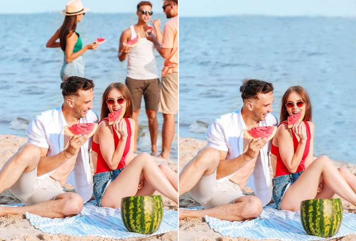 Remove people from a travel photo using Fotor's AI image cleaner