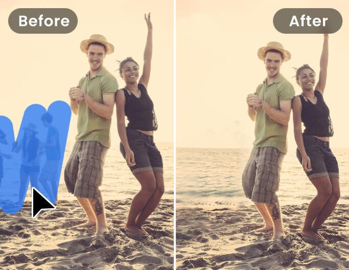 Remove people from video