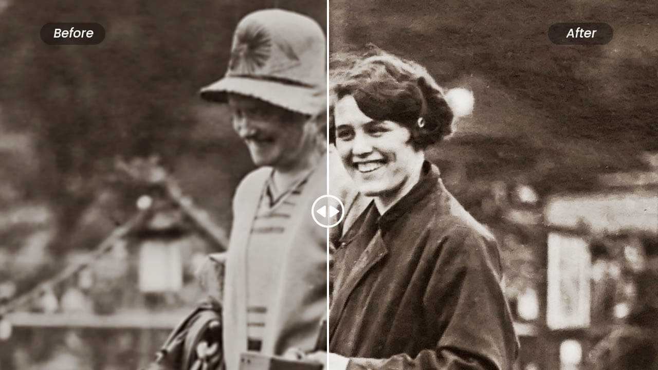 Enfocar para reparar fotos antiguas: antes y después del afilado