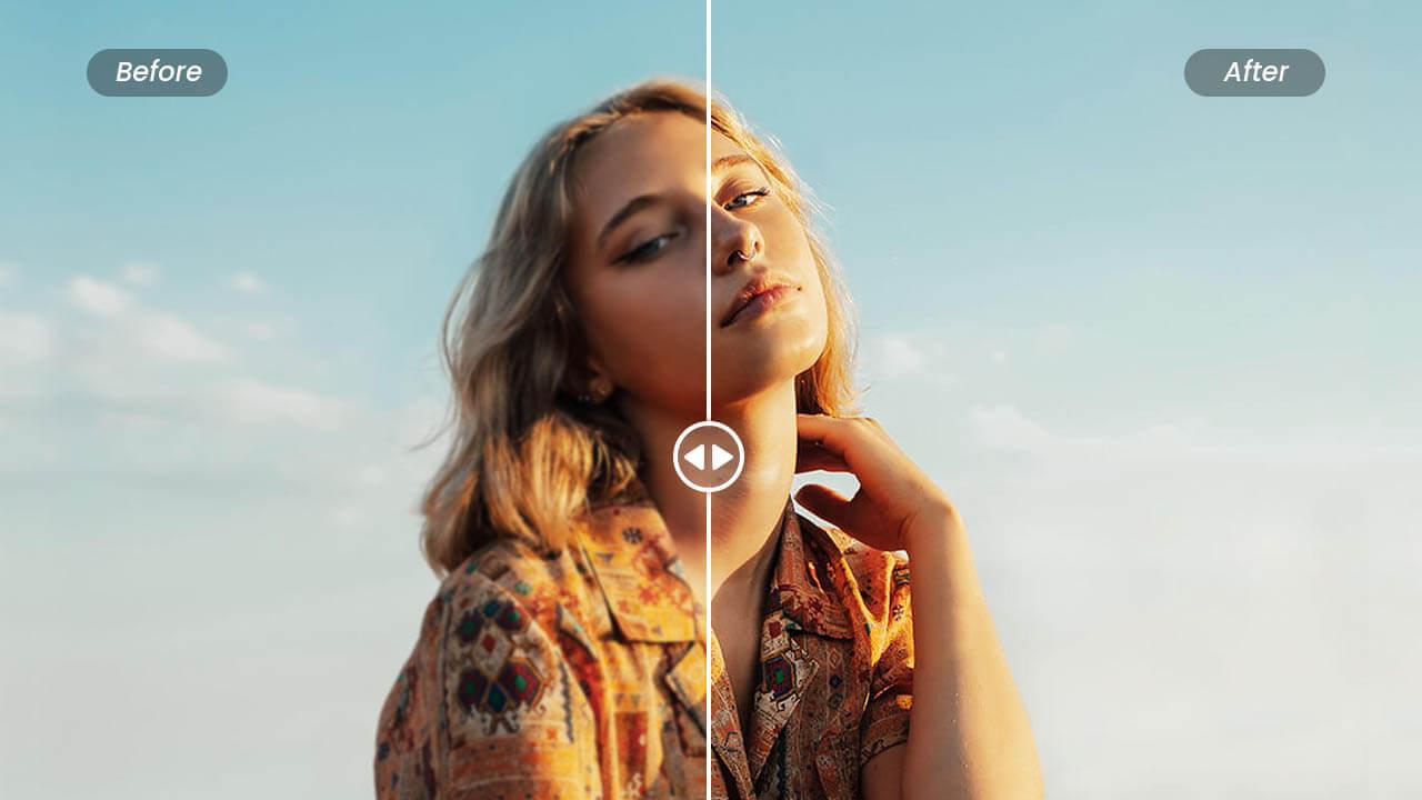 Sharpen out-of-focus image: before and after sharpening