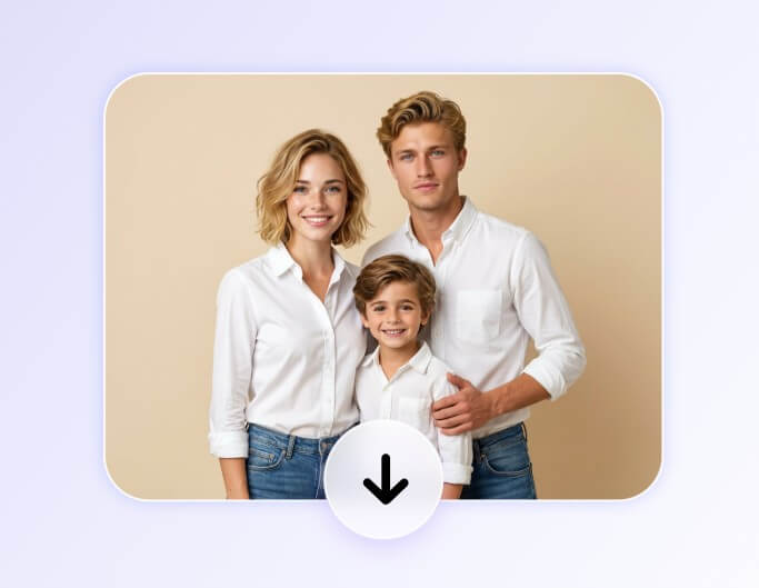 Step 3 download the AI generated family portrait in high quality for free