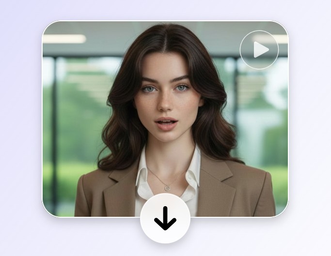 Step three download the ai spokesperson video of the female