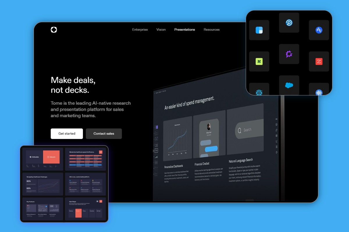 Tome AI slide maker