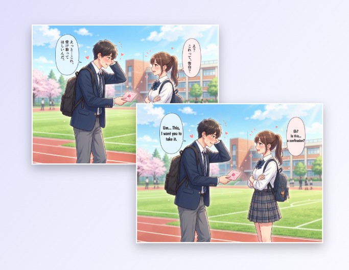 Translate comics with Fotor free image text translator