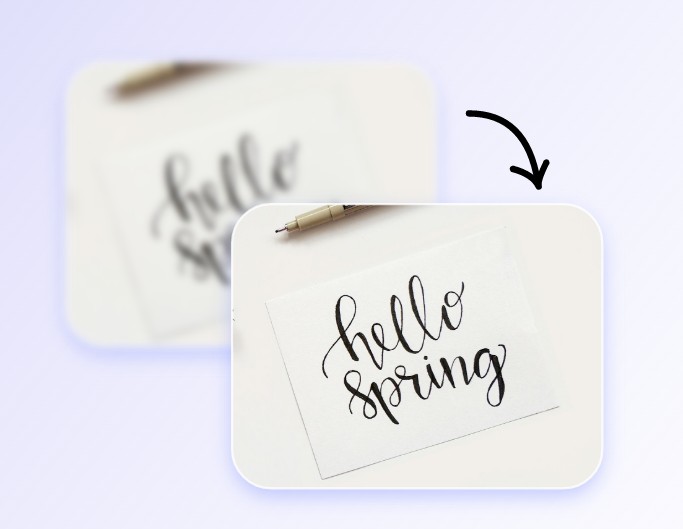 Unblur the text "hello spring" in image