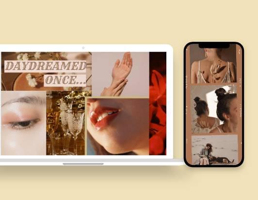 Use Fotors collge maker to make aesthetic collage wallpapers for i Phone and PC