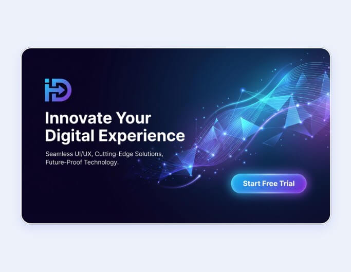 A modern style ai website banner