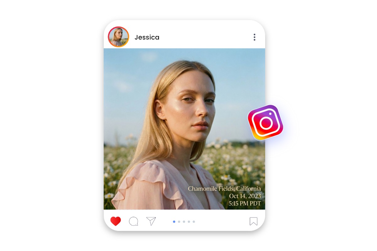 Add date to photo for posts with Fotor free date editor