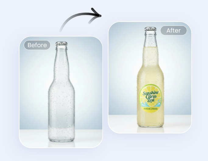 Add lables to plan product shots
