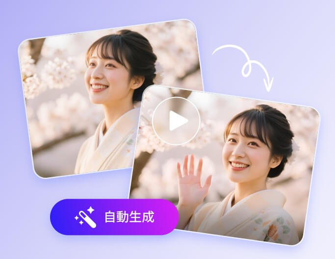 アップロードした写真を動画に変換