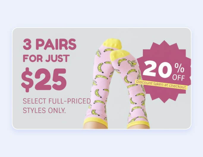 An ai e commerce banner for a discount promotion