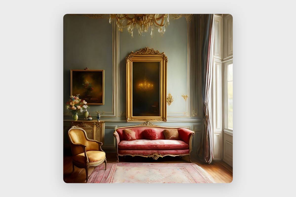 An ai generated frech style interior design from ai room planner