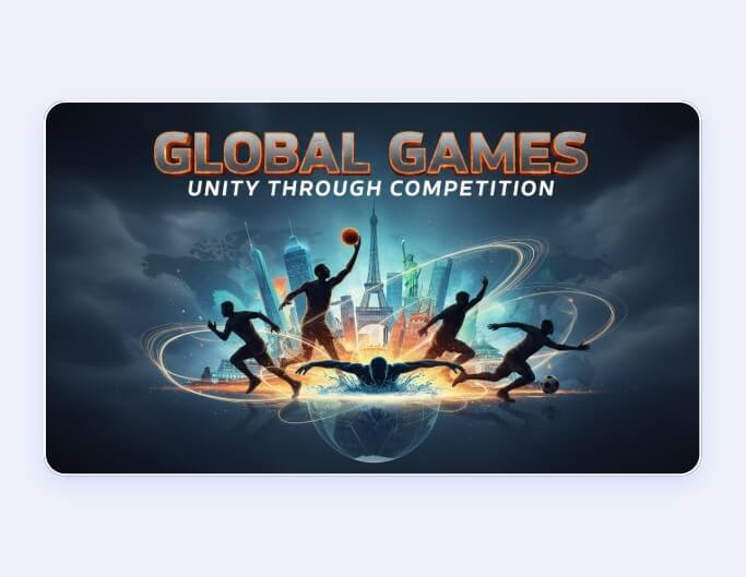An ai youtube banner about global gaming