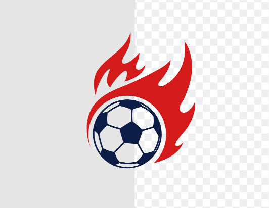 Effet avant/après de la mise en transparence du fond de l’image d’un logo de football