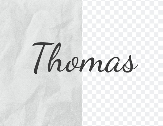 Effet avant/après de la mise en transparence du fond de l’image d’une signature