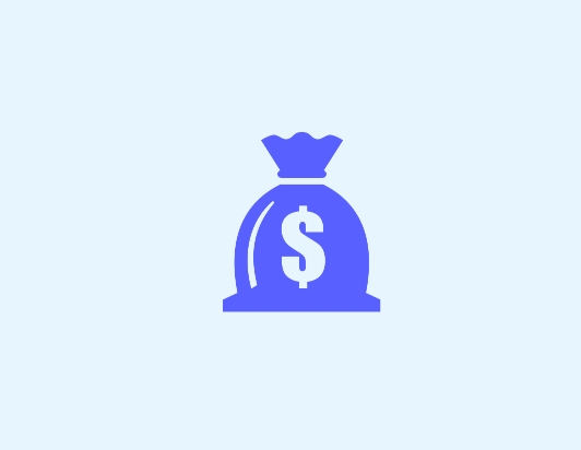 Blue money icon