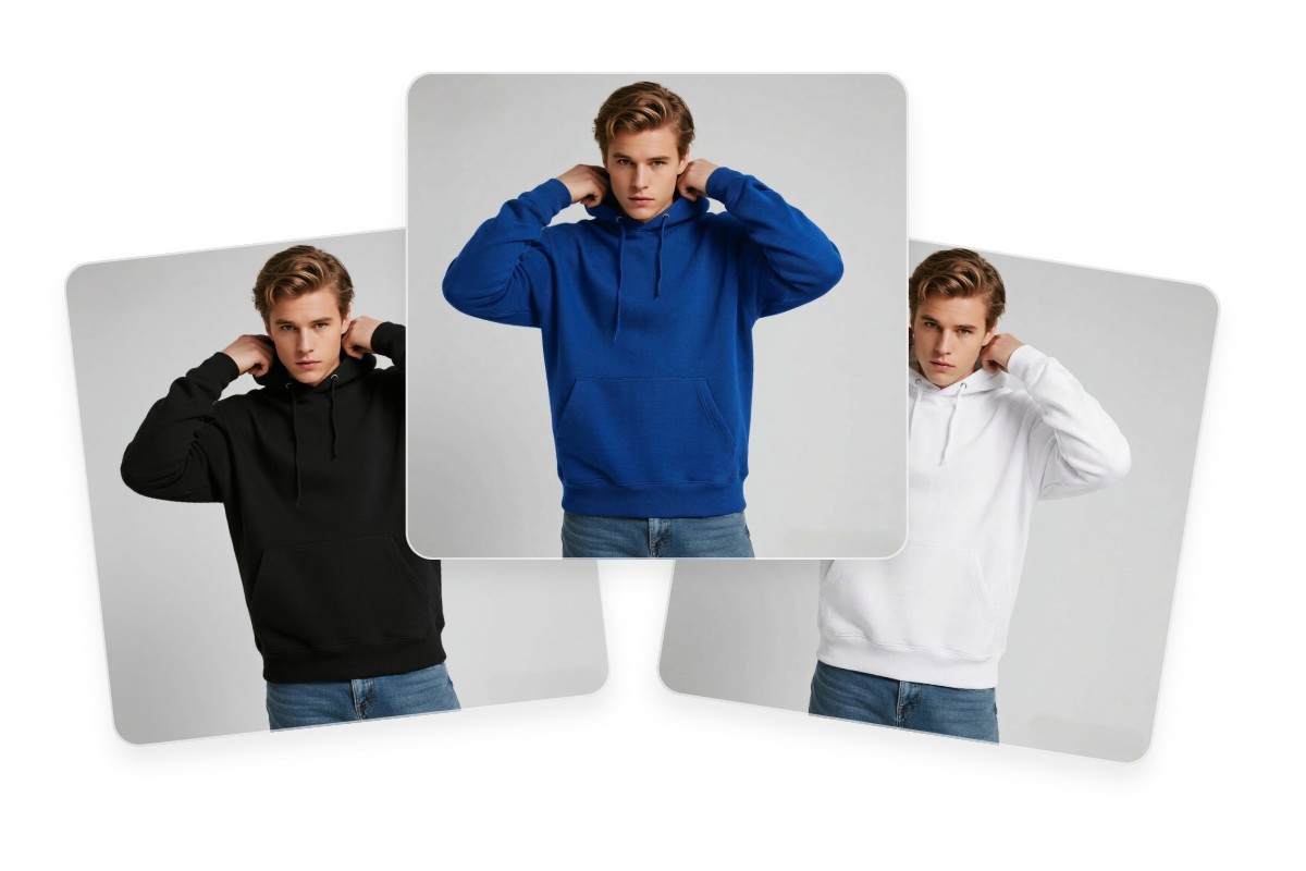 Change hoodie color with fotor ai clothes color changer