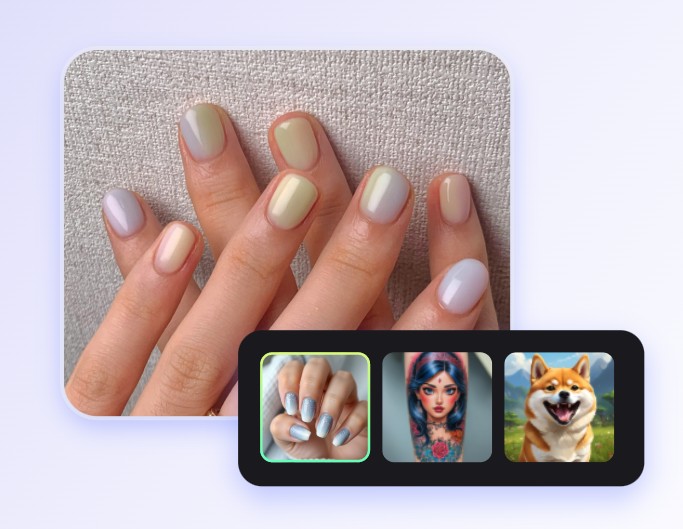 Choose a style to generate your nail art as you like