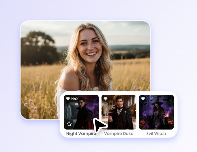 Choose one filter from fotor various vampire filters