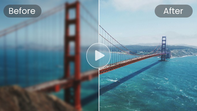 Convert natural landscape to HD quality before and after effect