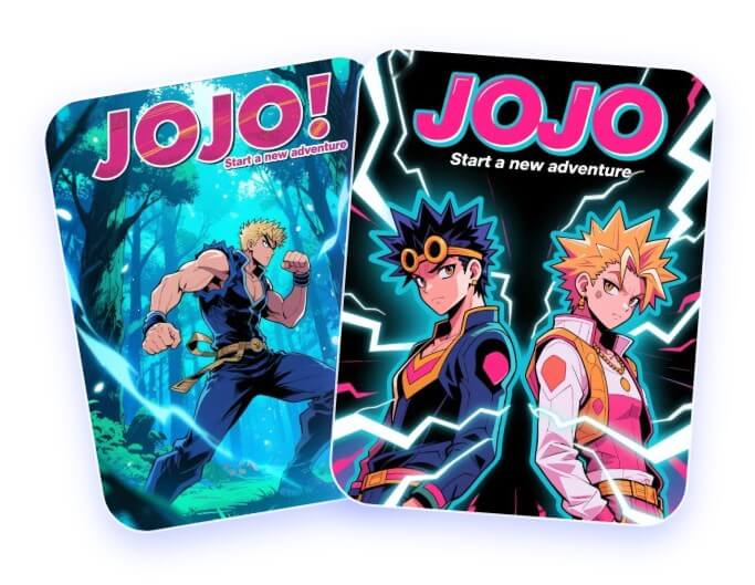 ジョジョのAIフィルターを使ってジョジョのポスターを作成する