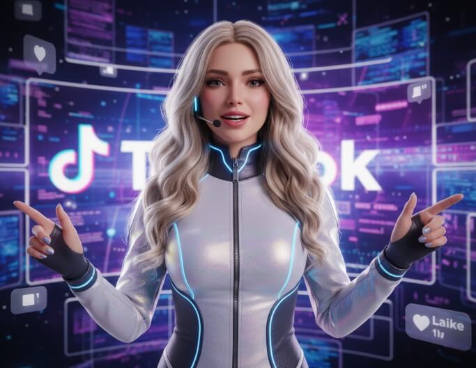Create a virtual influencer for tiktok