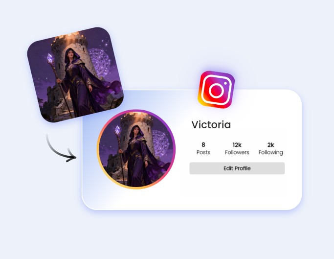 Créer un visuel de sorcière IA et l'utiliser comme photo de profil sur les réseaux sociaux