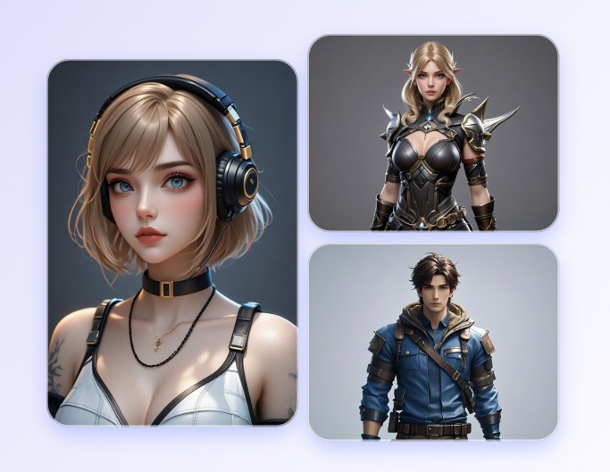 Create three different ai portraits and use them as game npcs