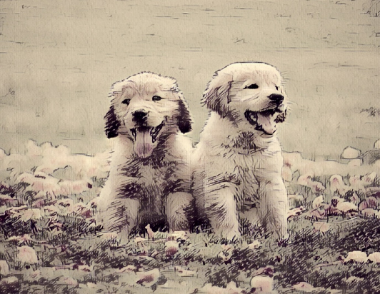 Dog artistic sketch example