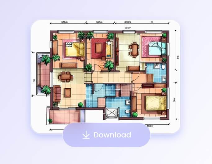 Download ai generated floor plan with fotor in one click