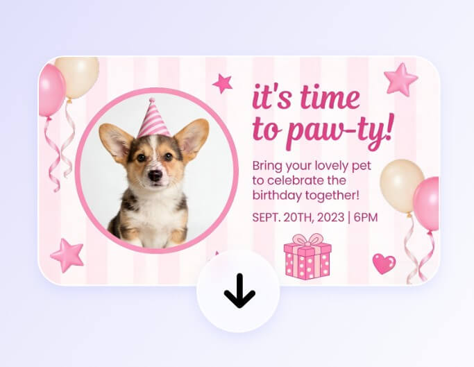 Download an ai generated banner of a cute puppy