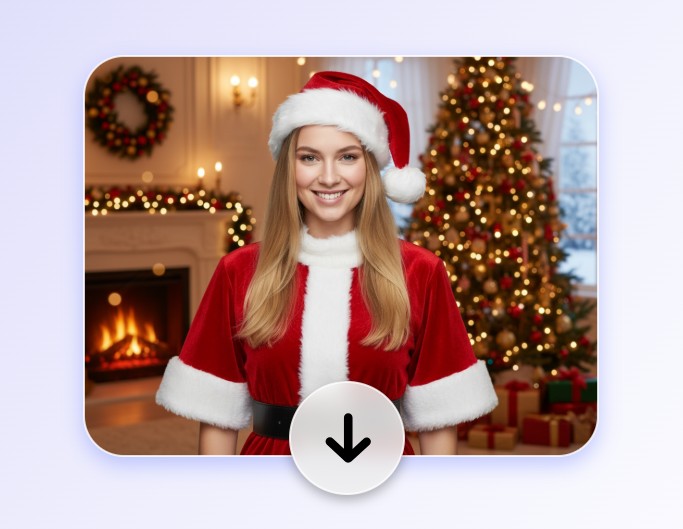 Download the santa version of a girl from fotor