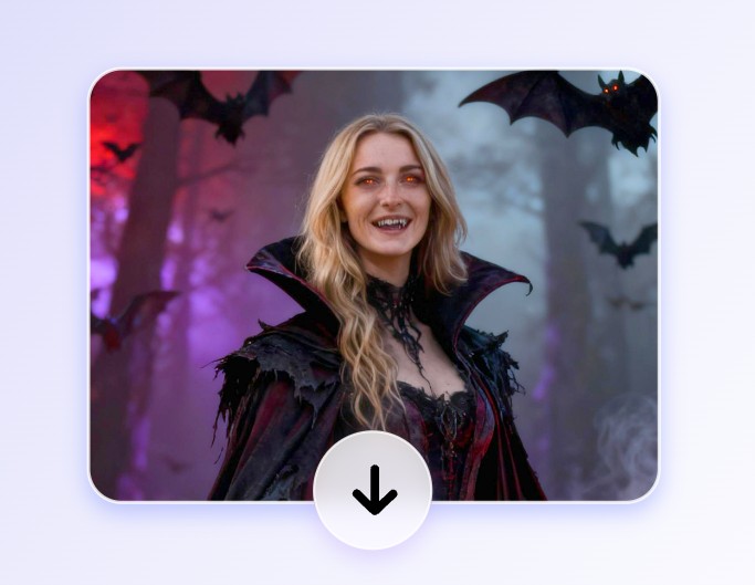 Download the vampire portrait generated by fotor