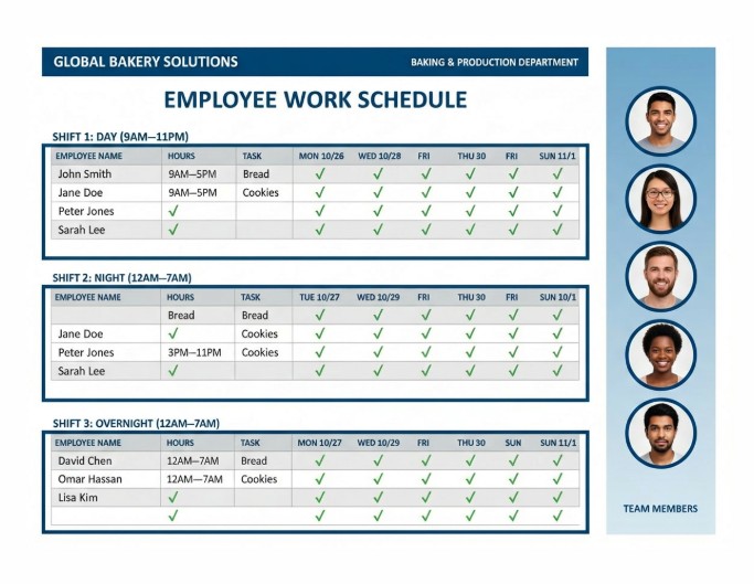 Employee shift rotations