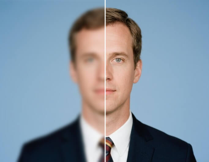 Enhance a mans id photo