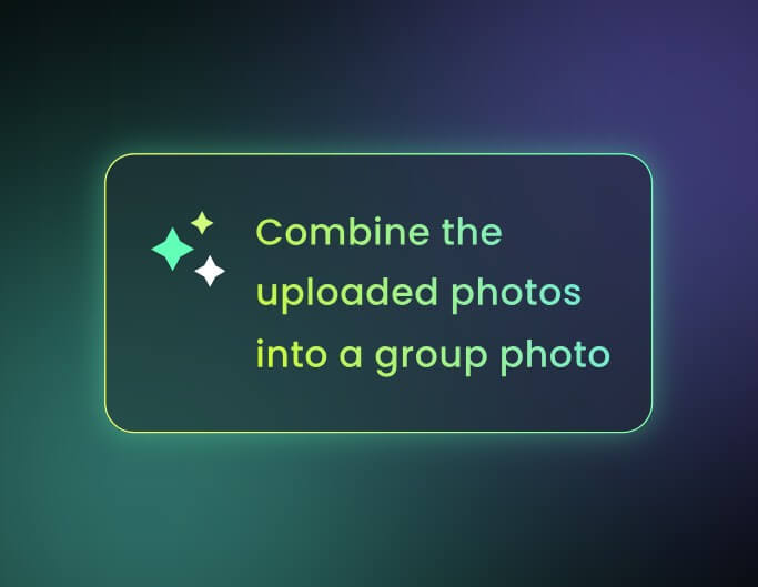 Enter prompts in the text box to generate an ai group photo