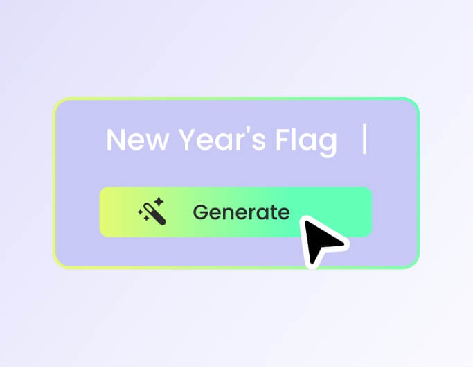Enter your prompts to describe the flag about new year in fotor