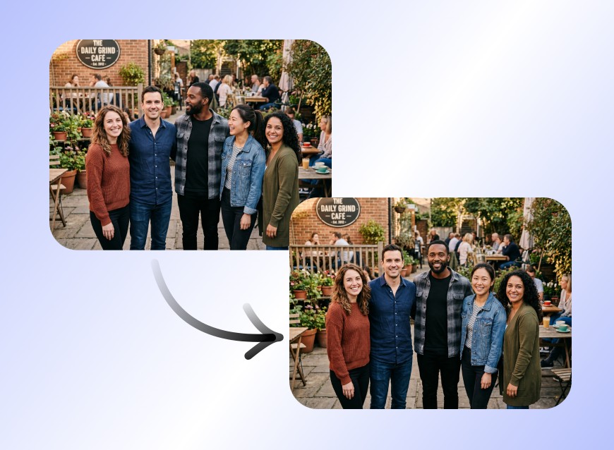 Fix unsatisfactory gaze in a group photo