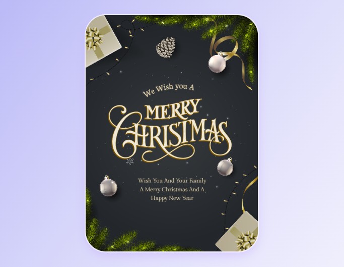 Fotor christmas poster template a black christmas poster with gold text