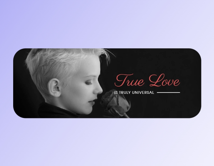 Fotor dark facebook cover template featuring a lady smelling a rose in a dark black bg