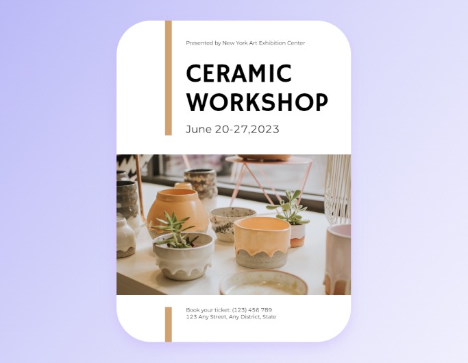 Fotor flyer template for art and craft class