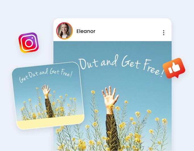 Generate an ai template and post it to instagram