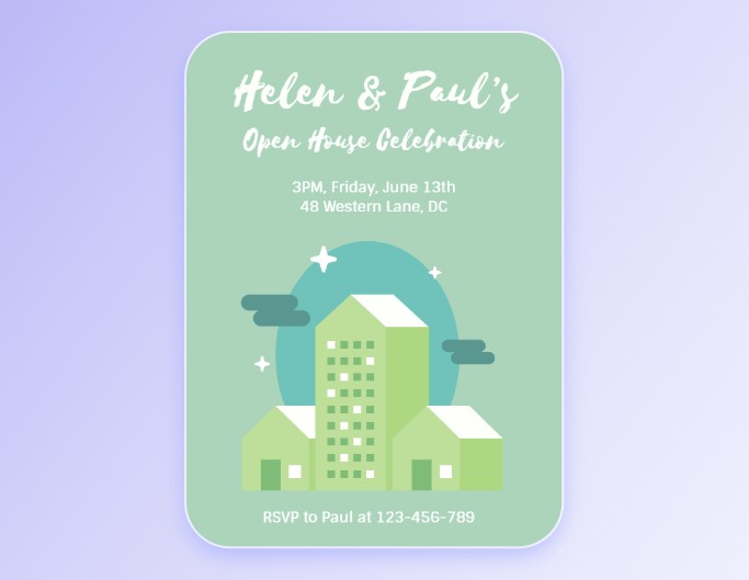 House warming invitation