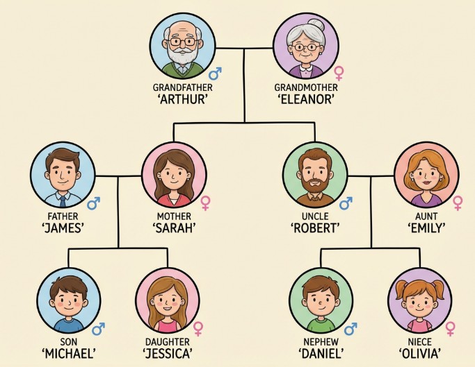 Kids family tree genogram