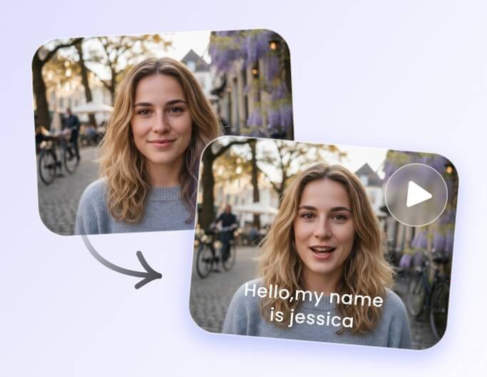 Make a female ai influencer speak