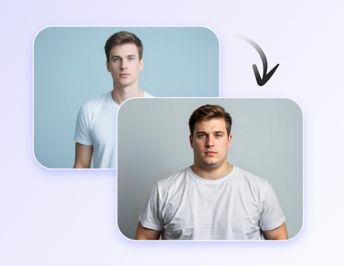 Make a handsome boy in the photo look fat in fotor