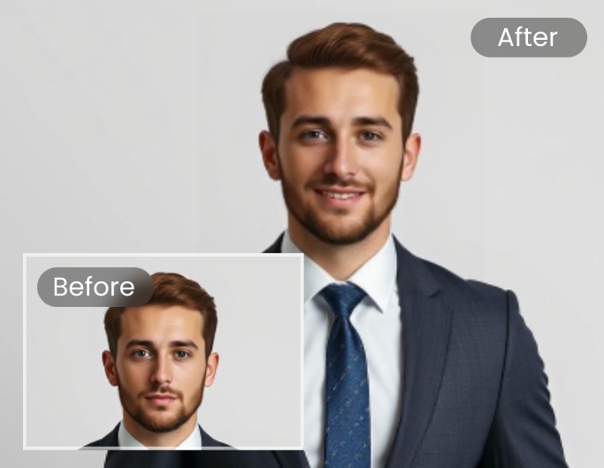 Faites sourire un portrait professionnel masculin et utilisez-le comme photo de profil