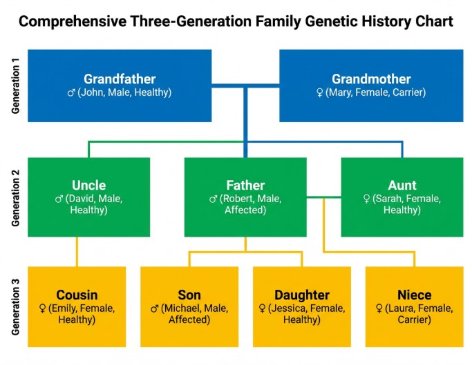 Medical and mental health genogram