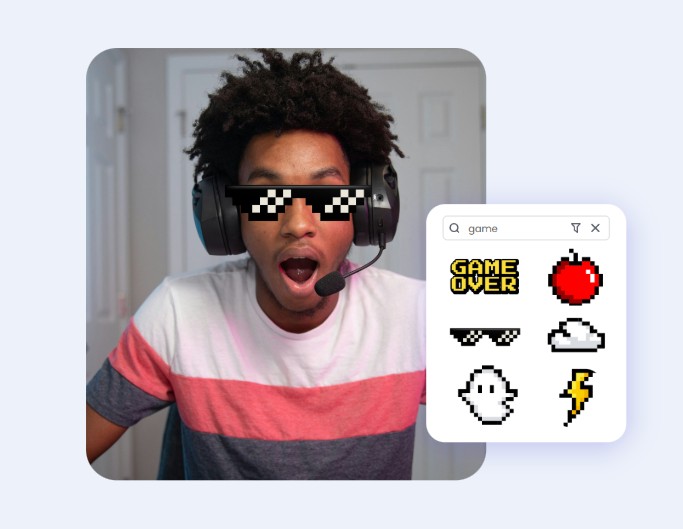 Meme overlays, stickers, and icons